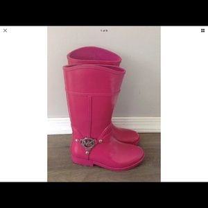 MICHAEL KORS FUSCIA RAIN BOOTS GIRLS 1